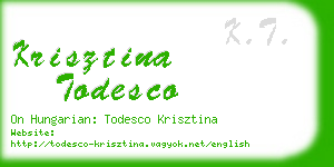krisztina todesco business card